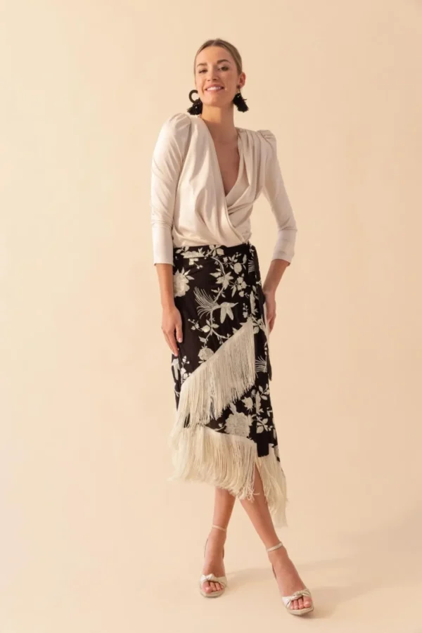 FALDA MANILA NEGRO*Coosy Outlet