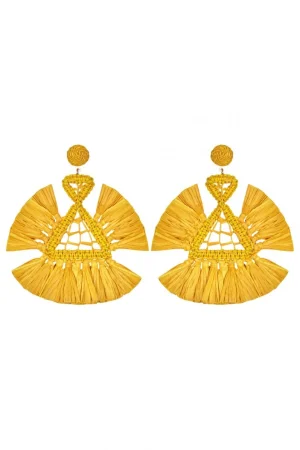 PENDIENTES BRUNIAAMARILLO*Coosy Fashion