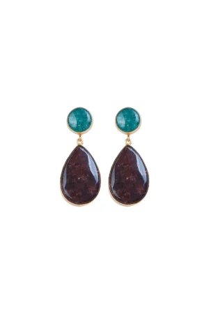 PENDIENTES CAROLA MARRON*Coosy Cheap