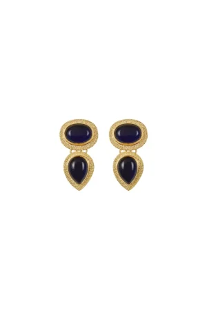 PENDIENTES LAGRIMA AZUL*Coosy Shop