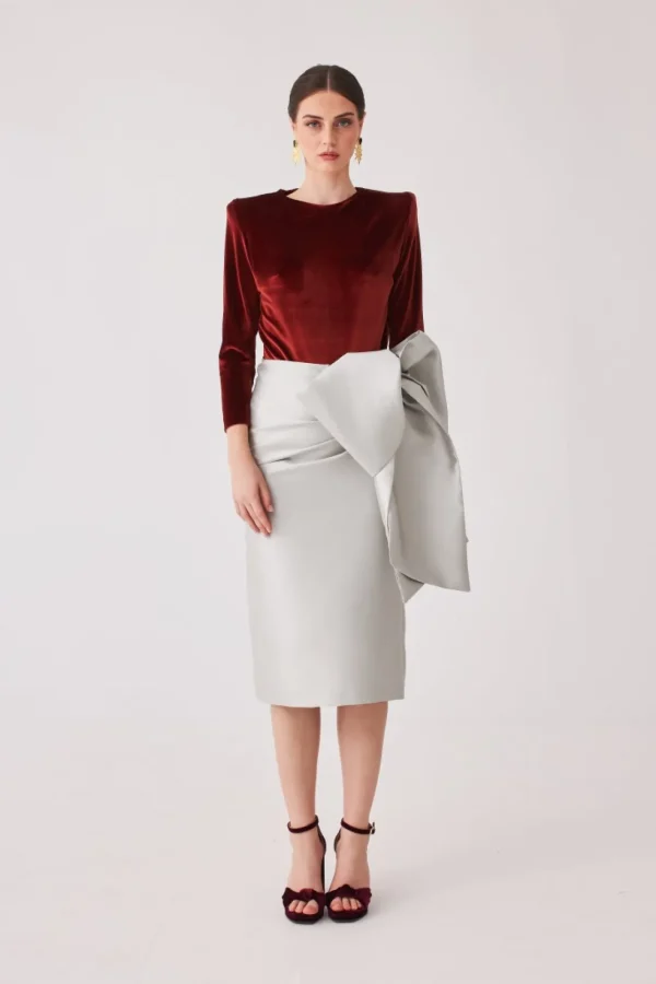 VESTIDO ADRIANA MB PLATA*Coosy Clearance