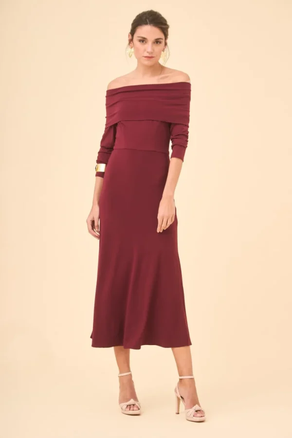 Vestido Bertta Burdeos | *Coosy Online