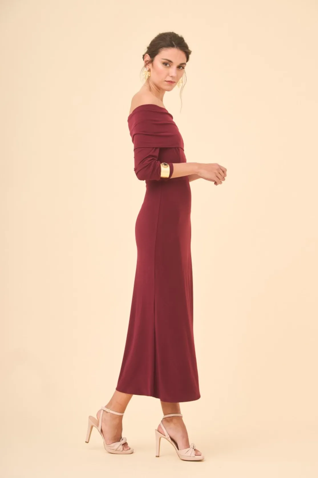 Vestido Bertta Burdeos | *Coosy Online
