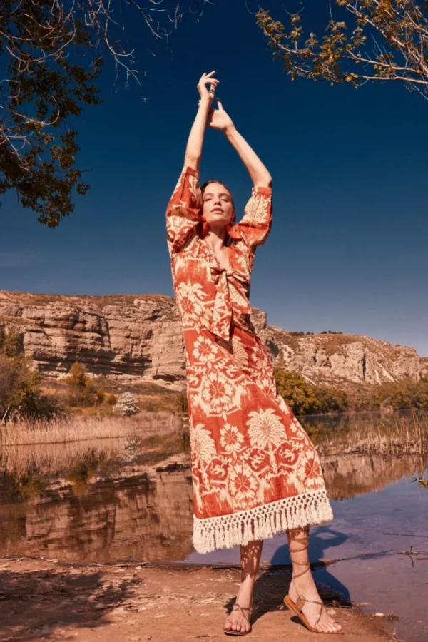 VESTIDO CASIANO TERRACOTA*Coosy Best Sale