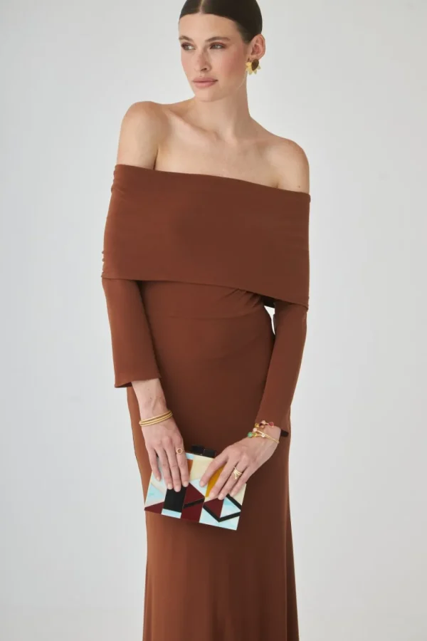 VESTIDO CHOCOBMARRÓN*Coosy Cheap