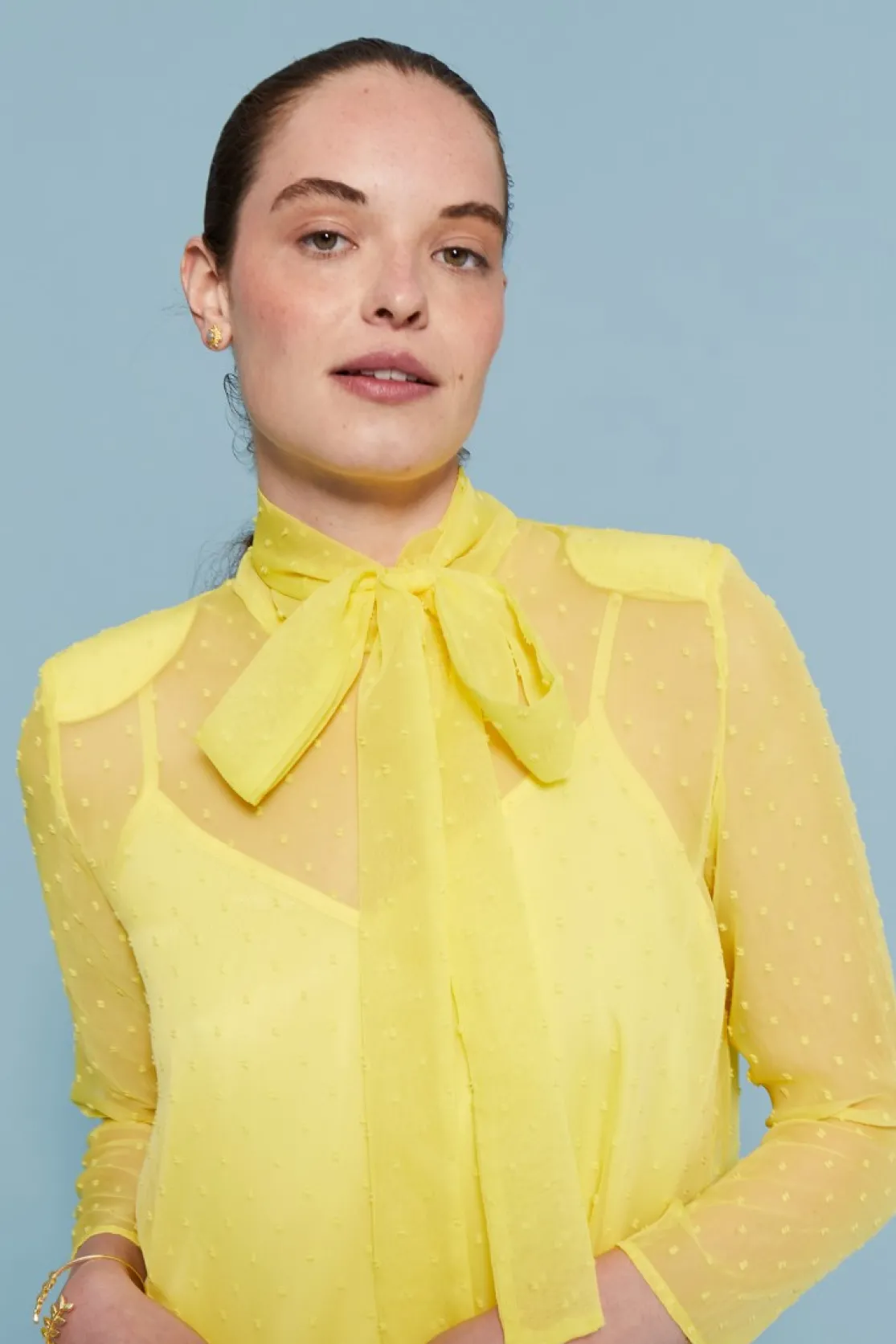 VESTIDO CLEOTEAMARILLO*Coosy Best Sale
