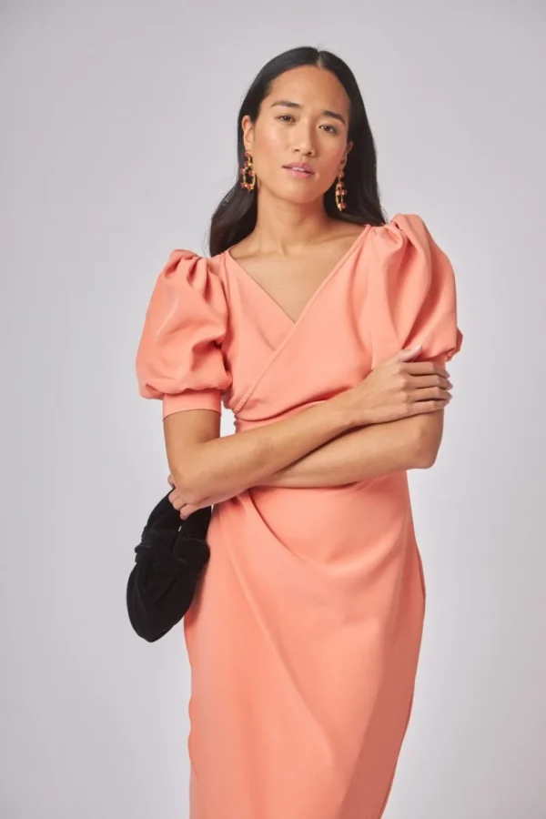 VESTIDO FIESTA JUANITA SALMON*Coosy Cheap