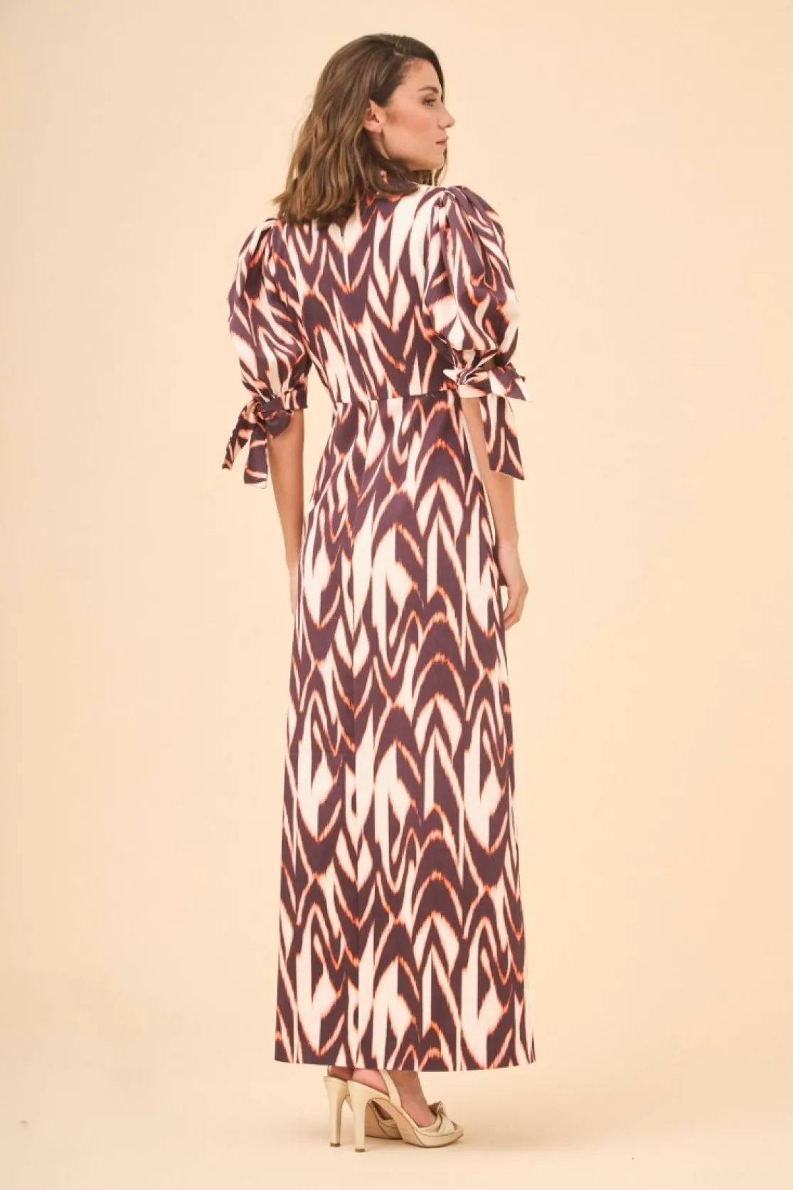 VESTIDO HERVAS NARANJA/BEIGE*Coosy Shop