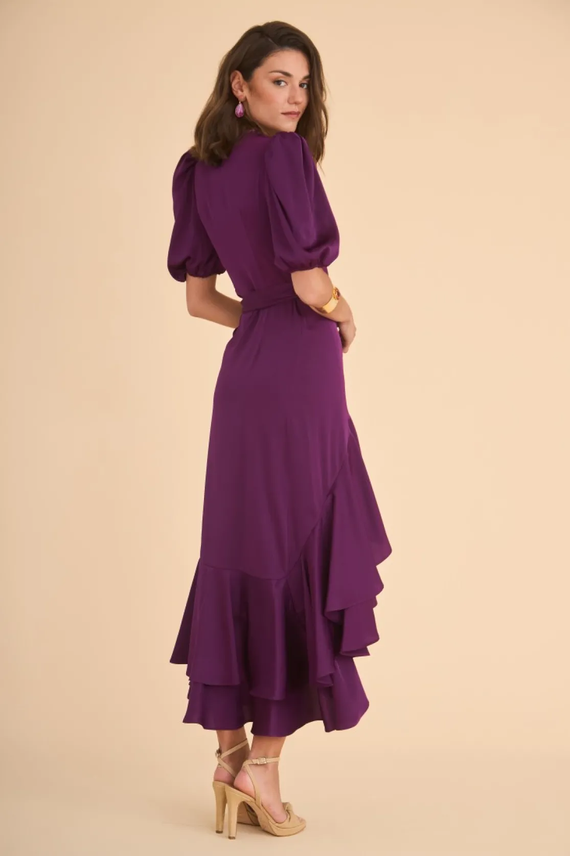 VESTIDO PLACISBERENJENA*Coosy Sale